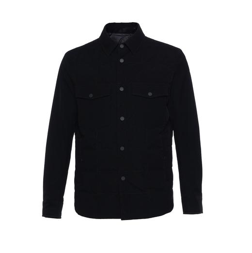 callisto黑色翻领鹅绒羽绒服 商品图0