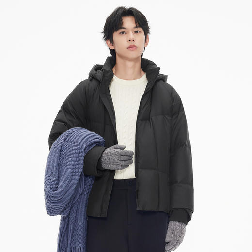 【三防】gxg.jeans男装 不规则设计宽松面包服连帽羽绒服外套 25年冬新品 商品图1