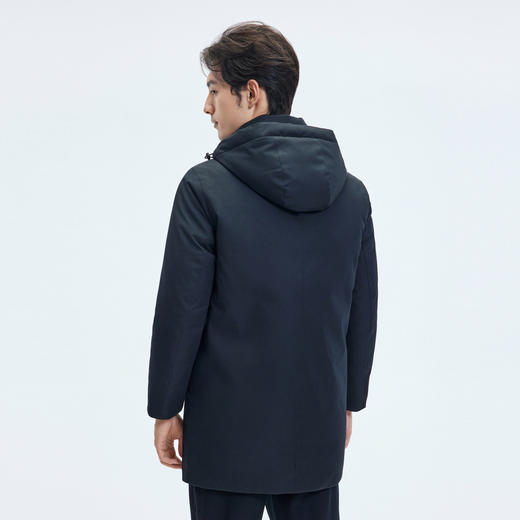【门店同款&鹅绒】圣得西2025年冬季男士中长款连帽羽绒服外套 商品图3