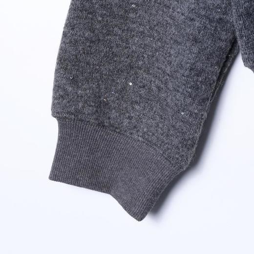 SDSA男士秋冬新款痞帅男装简约亮片连帽针织卫衣百搭时尚套头上衣 商品图3