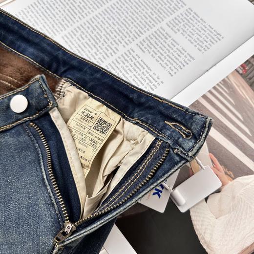 二店y 【68918】 加绒加厚弹力法棍裤显瘦九分牛仔烟管裤 商品图11