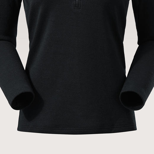 KAILAS凯乐石 XM3 女款半开胸立领美丽诺羊毛T恤 KG2537213 商品图4