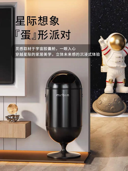 麦桶桶客厅垃圾桶轻奢高档家用大号免弯腰高颜值ins风桶 商品图0