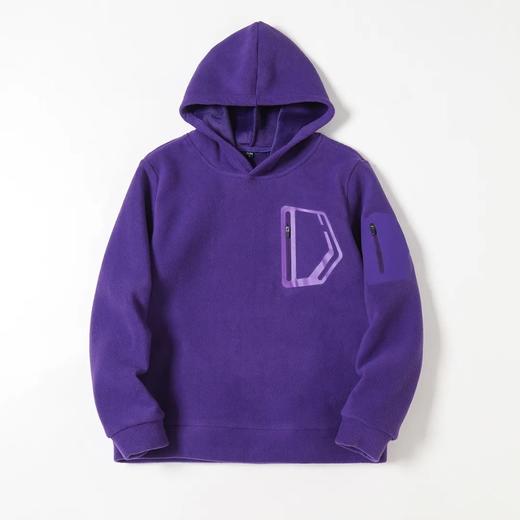 D121822秋冬双面绒防风保暖加厚加绒男士连帽套头休闲宽松卫衣。 商品图9