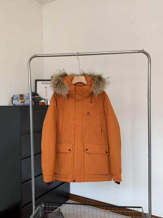 D121802加厚户外工装派克羽绒服中长款情侣款大毛领羽绒服 商品图2