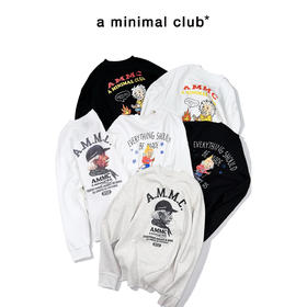 a minimal club印花磨毛长袖T恤【远红外发热】抑菌防螨AM5BTL08-10