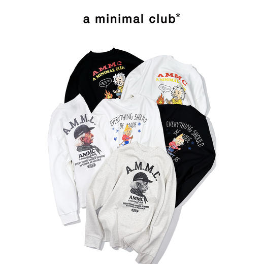 a minimal club印花磨毛长袖T恤【远红外发热】抑菌防螨AM5BTL08-10 商品图0