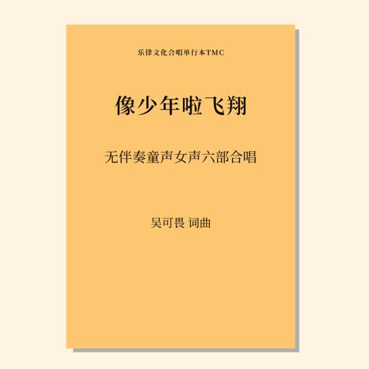 像少年啦飞翔（吴可畏 曲）无伴奏童声/女声六部 正版合唱乐谱「本作品已支持自助发谱 首次下单请注册会员 详询客服」 商品图0