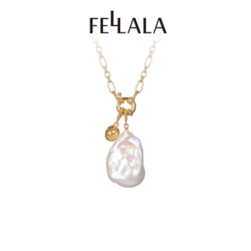 2楼Fellala/翡拉拉「福结」系列珍珠项链简约高级感饰品货号925428207吊牌价1999现价1799