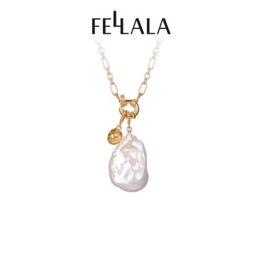 2楼Fellala/翡拉拉「福结」系列珍珠项链简约高级感饰品货号925428207吊牌价1999现价1799 商品图0