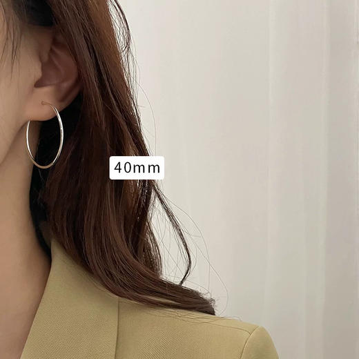银针耳圈（40mm）大耳环耳坠纪念日百货158794656 商品图1