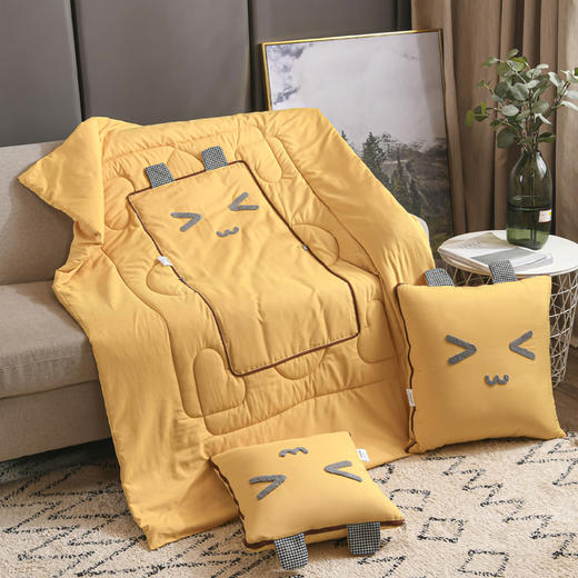 faunen芳恩 FN-R7011颜表情抱枕被 黄色 商品图0