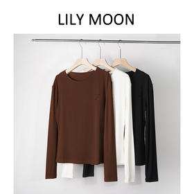 LILY MOON马油三角贴设计感打底衫