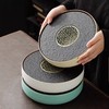 尚置丨汝窑圆窗茶盘 圆形茶盘 家用储水 轻奢高档 陶瓷干泡小茶台 汝窑茶海 茶托盘 商品缩略图4