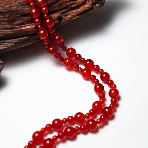 ELOANE GALLERY落岸 超长款红玛瑙项链毛衣链纯银镀金磁吸扣ORIENT红韵系列 商品图4