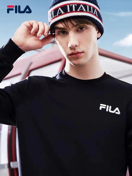 D121803秋冬新款时尚休闲男士加绒圆领卫衣针织套头衫 商品图4