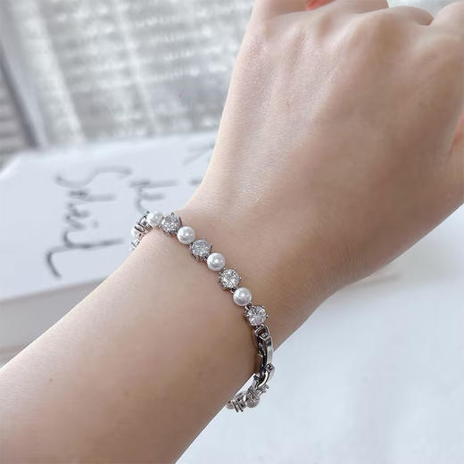 轻奢水灰珍珠手链小众高级感-纪念日百货门店同款168445118 商品图4