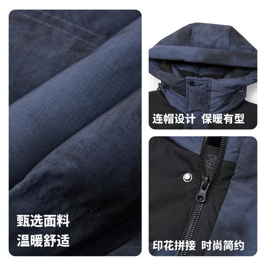 【门店同款&鸭绒】圣得西2025年冬季男士羽绒服印花拼色有型外套 商品图4