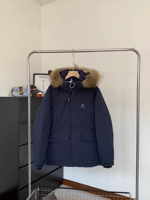 D121802加厚户外工装派克羽绒服中长款情侣款大毛领羽绒服 商品图1