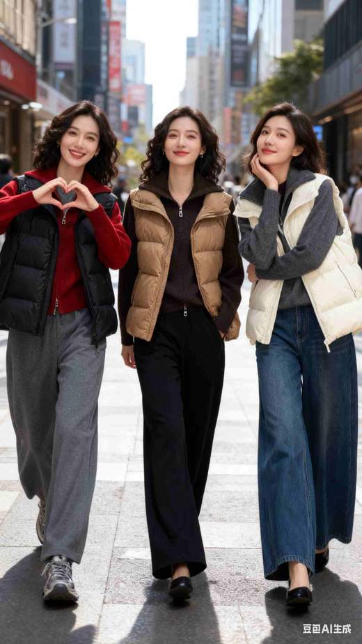 282705情侣款羽绒服羽绒背心，百搭单品，黑 白 卡其 ，新国标90绒子鸭绒，M  L   XL，男女同款，100斤以下选M,130斤以下选L,130斤以上选XL，宽松随意版 商品图2