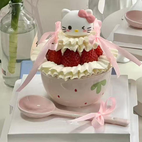 圣诞Kitty草莓碗 商品图0
