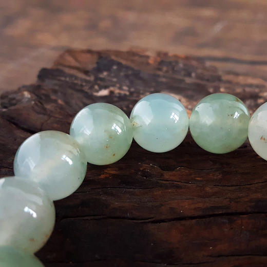 【天然正品】A货翡翠天然收藏级细腻冰种晴水洒金约14.4MM翡翠圆珠手串 111225NJT23 商品图6