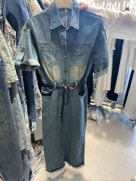 【直播专供款】ENJOY2023年夏季水洗牛仔腰带连衣裙 150900952