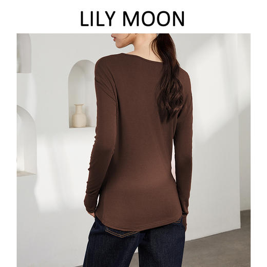 LILY MOON马油三角贴设计感打底衫 商品图5