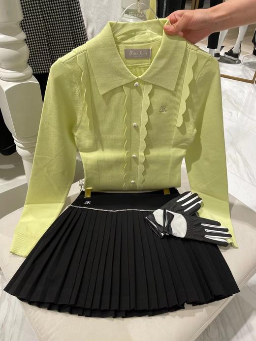 FL家珍珠扣花边针织衫，两个颜色都很显白显气质！W121925 商品图2