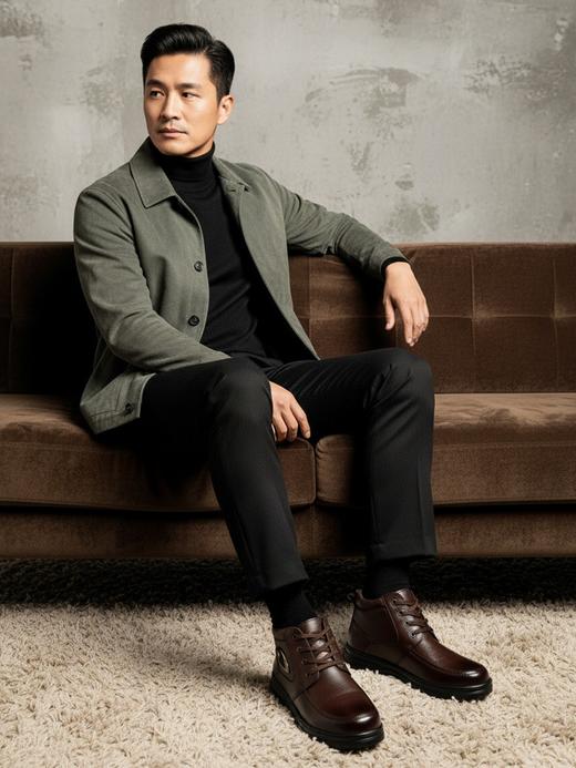 二店y 【头层软牛皮+真羊毛】巨大清仓-巨好穿的爸爸鞋！冬季保暖鞋 商品图5