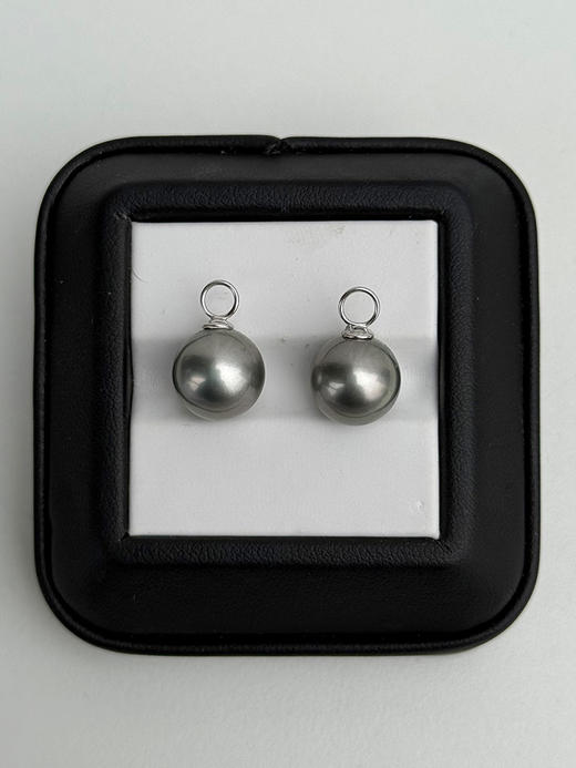 【挚友限定】(挂珠款)18K金可换珠耳夹 真科研大证 大溪地黑珍珠 商品图7