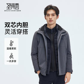 【门店同款】圣得西2025年男士冬季休闲风羽绒服双芯内胆保暖外套