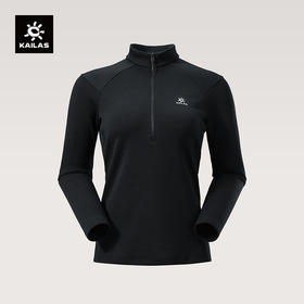 KAILAS凯乐石 XM3 女款半开胸立领美丽诺羊毛T恤 KG2537213