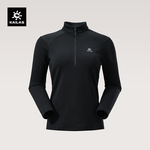 KAILAS凯乐石 XM3 女款半开胸立领美丽诺羊毛T恤 KG2537213 商品图0