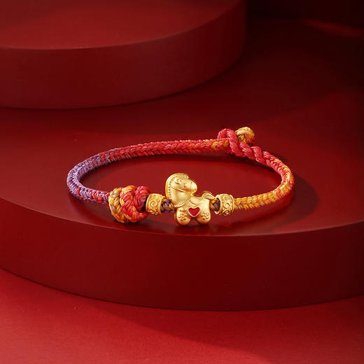 【云优选 】2026马上手绳系列合集 古法手工编绳绵柔红丝线18K金马型配饰过年喜庆红手绳手链 商品图7