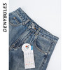 DENYBULES复古水洗松驰时髦弯刀牛仔裤 商品缩略图1