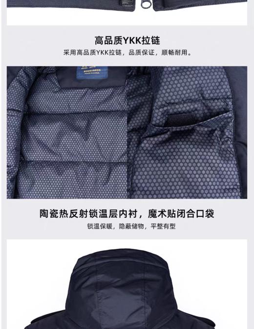 猛虎营Y2冬季棉服男士休闲防水陶瓷加绒保暖锁温热反射大码 商品图10