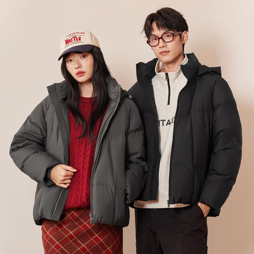 【三防】gxg.jeans男装 不规则设计宽松面包服连帽羽绒服外套 25年冬新品 商品图3