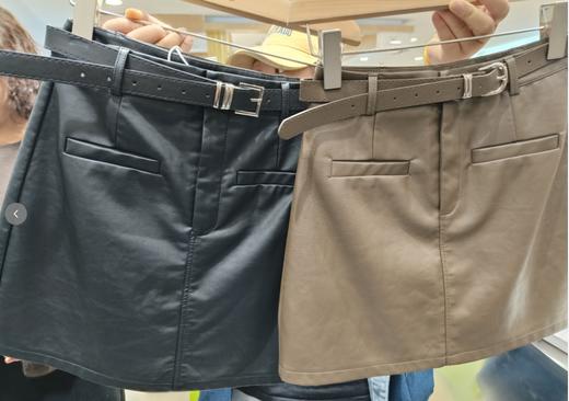 【直播专供款】ENJOY秋季双口袋皮半裙 154868312 商品图0