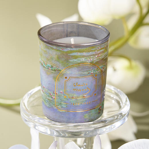 物兮物 致敬大师系列 莫奈 紫色睡莲 暖棕干草垛 香氛蜡烛 商品图1