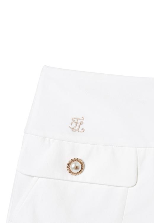 FL家女士高腰珍珠釦A字裙来了W821710-43 商品图4