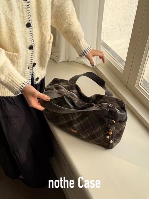 nothe Case布然/NC253109/「挪威苔原」复古格纹拼接单肩包 商品图3