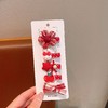 【新年红可爱儿童蝴蝶结发夹】女童花朵卡通侧边夹 宝宝过年鸭嘴夹头饰 商品缩略图7