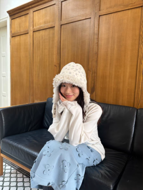 nothe Case布然/NC2548016/「紫罗兰花集」双面灯芯绒碎花护耳帽