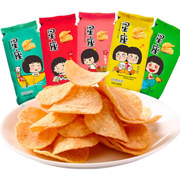 董小姐星座薯片12包混合口味整箱小包装膨化办公室休闲解馋零食小吃 /休闲食品 /膨化食品 /薯片 商品图0