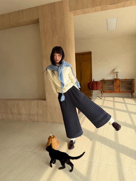 nothe Case布然/NC2548014/「松软雪花」高领拼接弧形下摆打底长袖 商品图4