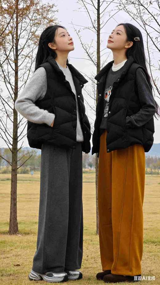 582794立领圆摆羽绒背心马甲，国标90绒子，鸭绒 商品图3