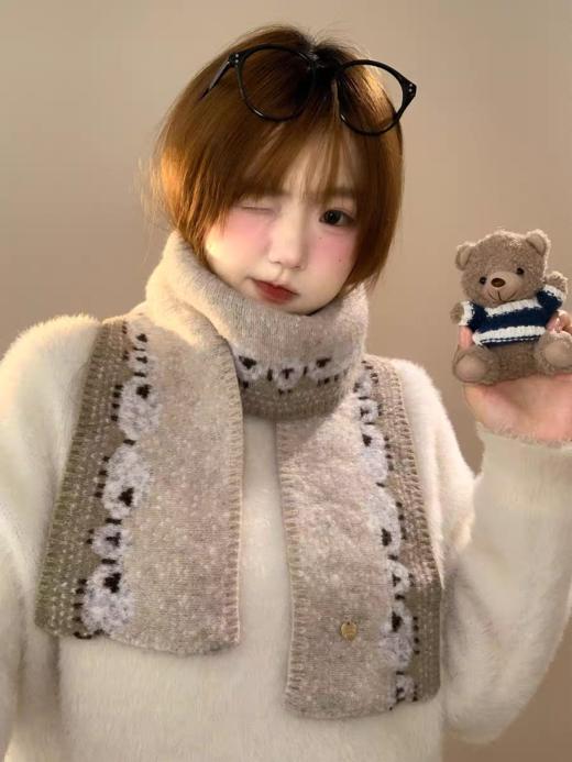 <曾小咸推荐> 韩版ins绵羊提花围巾 日常价89/件  商品图2