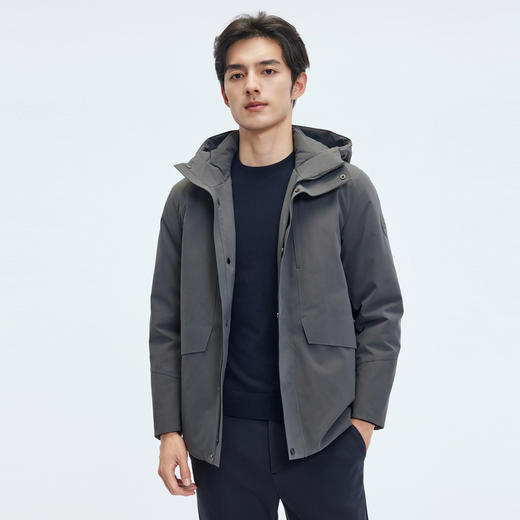 【门店同款&鹅绒】圣得西2025年冬季羽绒服通勤厚款男士连帽外套 商品图3