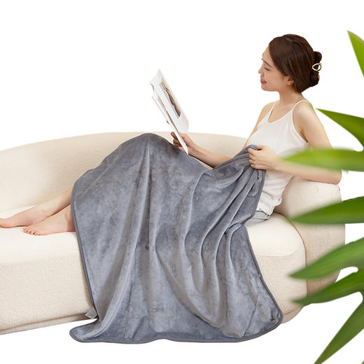 faunen芳恩 FN-T9012牛奶绒搭搭毯 100×100cm 灰色 商品图0